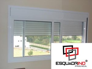 Janela de alumínio integrada motorizada