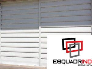 Janela veneziana de alumínio integrada