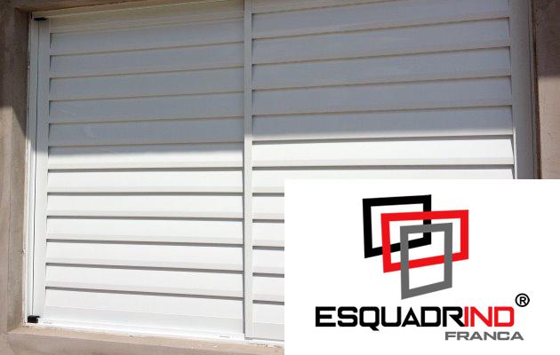 Janela veneziana de alumínio integrada