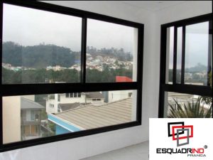 Esquadria de alumínio janela com fixo