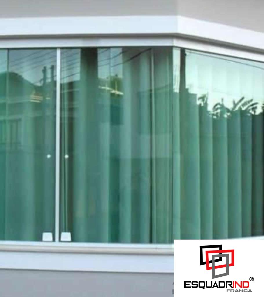 Janela de vidro temperado de correr com fixo de canto