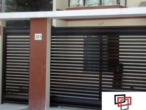 Portão de alumínio basculante