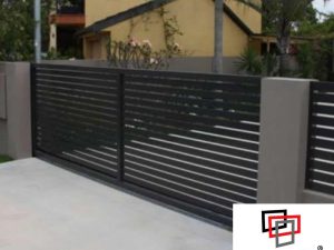 Portão de alumínio basculante